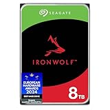 Seagate IronWolf 8 TB interne Festplatte NAS HDD, 3.5 Zoll, 5400 U/Min, 256 MB Cache, SATA 6 Gb/s, silber, inkl. 3 Jahre Rescue Service, Modellnr.: ST8000VNZ02