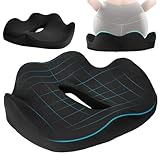 Rossivan Orthopädisches Sitzkissen – Ergonomischer Sitzring für Steißbein-Entlastung und Hämorrhoiden-Linderung – Ideal für Bürostuhl, Auto, Rollstuhl & Gaming-Stuhl, für erhöhten Sitzkomfort