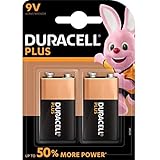 Duracell Batterie Plus 9Volt Block (6LR61) im 2er Pack