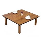 MAHNFEID Quadratischer klappbarer Tee-Couchtisch im japanischen Stil, niedriger Tisch, Esstisch, Arbeitstisch, Kleiner Schreibtisch, für Tatami-Sitzungen auf dem Boden, Schlafzimmer, Erkerfenster, Te