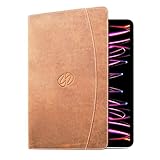 Michael Santoro Design Schutzhülle für iPad Pro, 12,9 Gen 6, Premium-Leder, Vintage-Stil