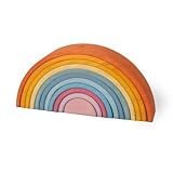 Ehrenkind® Regenbogen | nachhaltig und natürliches Massivholz FSC® Zertifiziert | nach Montessori Motorikspielzeug BUNT