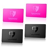 Spyshield RFID Blocker Karte NFC Schutzkarte mit Störsender | Bank-, EC-, Kreditkarte, Reisepass schützen | RFID-Schutz für Cliphalter, Geldbörse (2X Pink u. Black)