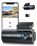 GKU Dashcam Auto Vorne Hinten 4K/2.5K, 5GHz WiFi Dash Cam mit 64GB SD Karte, Auto Kamera mit Parküberwachung, Super Nachtsicht, WDR, 170° Weitwinkel, G-Sensor, Loop-Aufnahme, APP Steuerung, Max 256GB