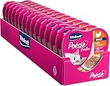 Vitakraft Poésie Création, Nassfutter Katze, Katzennassfutter in Sauce, mit Pute in Käsesauce, Vorratspackung, ohne Zusatz von Zucker und Getreide (15x 85g)