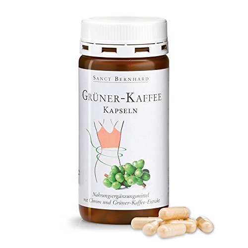 Sanct Bernhard Grüner-Kaffee-Kapseln mit 200 mg Chlorogensäure zur Unterstützung einer figurbewussten Ernährung