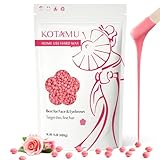 KOTAMU Rose Wachsperlen für Haarentfernung, 450g Pink Waxing Perlen für Gesicht Augenbrauen Beine Arme Bikini Full Body Sensible Haut ohne Wachsstreifen, Waxperlen für Mann Frau Hause und im Salon