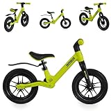 Byox, Nimbus-Rad, 30,5 cm (12 Zoll), mit aufblasbarem Reifen, verstellbarer Sitz, Leuchtrollen, Farbe: grün