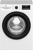 Beko B3WFR58615W Waschvollautomat, Waschvollautomat, 8 kg, Schleuderwahl 1600 U/min, SteamCure Dampffunktion, allergikergeeignet, AquaWave Schontrommel, Bluetooth-Steuerung, Weiß
