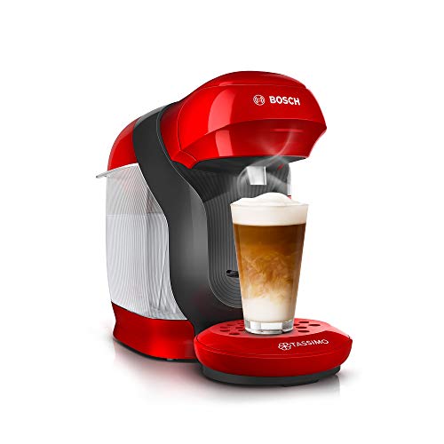Bosch Tassimo Style Kapselmaschine TAS1103 Kaffeemaschine by Bosch, über 70 Getränke, vollautomatisch, geeignet für alle Tassen, platzsparend, 1400 W, Rot/Anthrazit