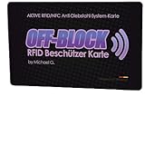 2 x Off-Block Aktive RFID/NFC Beschützer Karte 2er Set RFID-Blocker-Karte Schwarz Blocking Card Neueste Generation 2024 Schutz vor Datendiebstahl Das Original aus dem Shopping TV by Michael G.