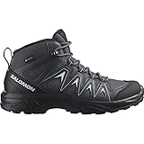 Salomon X Braze Mid Gore-Tex Damen Wander Wasserdichte Schuhe, Hiking-Basics, Sportliches Design, Vielseitiger Einsatz, Ebony, 39 1/3