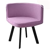 Geschwungene Esszimmer-Schonbezüge, dehnbar, halbrund, Rückenprotektor für Büro und Wohnzimmer, Set mit 1/2/4, Dreiecks-Akzentabdeckung, Rosa und stilvoll