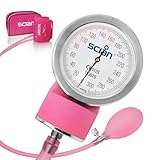 SCIAN Blutdruckmessgerät Manuelle mit europäischer Blutdruckmanschette (22-42 cm) und D-Ring, inklusive Tragetasche für Krankenpfleger, Ärzte, Senioren, Erwachsene, Rosa