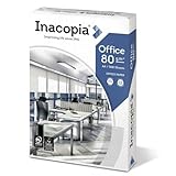 Kopierpapier inacopia office, A4, weiß, Zellstoff, gelocht, 80g/qm, 2500 Stück