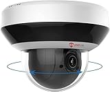 Anpviz 4MP PoE PTZ Dome Kamera Outdoor 4X Optischer Zoom, IP Überwachungskamera IR Nachtsicht, IP66, mit Audio Alarm SD Kartensteckplatz Bewegungserkennung, Guarding Vision(H Serie)