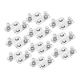 Supvox 20 Stück Batterie Batterie Schnelltrenner Aa Batterie Anschlussplatte Aa Batterie Pluskontakt Metallfederkontakt Aa Batterie Federkontakt Eisen Silber