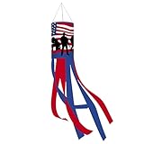 4. Juli Dekorationen Amerikanische USA-Flagge Windsäcke Sterne & Streifen Patriotische Dekorationen Outdoor Gedenktag Hängende Windsocke Unabhängigkeitstag Bauernhaus Geschenk Wohnzimmer Regal Dekor