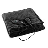 KLARSTEIN Heizdecke, 2-Sitzer, elektrisch, XL, 180 x 130 cm, maschinenwaschbar, 120 W, 3 Temperaturen, Timer 3 Stunden, kabellose Matratzenauflage für Sofa und Bett