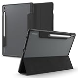 Spigen Ultra Hybrid Pro Hülle Entwickelt für Samsung Galaxy Tab S10 FE+ (2025) Schutzhülle mit S Pen Halter und Ladeunterstützung - Schwarz