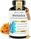 Weitblick - 180 Lutein Zeaxanthin Kapseln - Augenvitamine hochdosiert mit 44mg Lutein + 11mg Zeaxanthin + 11mg Beta Carotin & Vitamin A - 6 MONATSVORRAT