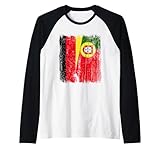 Deutsche Portugiesische Halbflagge Deutschland Portugal Trikot Raglan