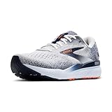BROOKS Herren Ghost 16 Sneaker, White/Peatcoat/Orange, 45 EU
