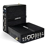 AIOPCWA Fanless Mini PC, Celeron J6413 Quad Core Industrie PC, 2 Port 1000M Gigabit LAN, 2 x COM RS232/RS485 Serial Port, DDR4 16GB RAM 256GB SSD, Support Win11, Linux, WiFi/BT4.2