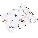 Musselin-Wickeldecke – 100% Baumwolle Musselin-Wickeltuch, vielseitig verwendbar, weiche Musselin-Decke für Babys, Jungen und Mädchen, 120 x 110 cm