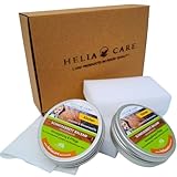 HeliaCARE Schneidebrett Balsam - BIO Holzwachs Lebensmittelecht - Bienenwachs Holzpflege aus Deutschland - Holzbalsam für Schneidebretter - Farb- und geruchlose Holzpolitur (2x50ml)