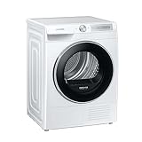 Samsung Wärmepumpentrockner, 8 kg, Wäschetrockner mit Simple Control-Bedienkonzept, Hygiene+ Programm, Knitterschutz, AirWash, Optimal Dry, Weiß/Schwarz, DV8GA6225LH/S2