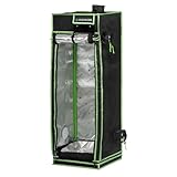 HIGHWERK Growzelt 40 x 40 x 160 cm | Indoor Grow Tent für Pflanzenzucht | schwarz grün | Growbox, Homegrow, Growschrank | Zuchtzelt, Pflanzenzelt, Anzuchtzelt, Gewächshaus, Indoor Garden