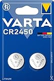 VARTA Batterien Knopfzelle CR2450, 2 Stück, Lithium Coin, 3V, kindersichere Verpackung, für elektronische Kleingeräte - Autoschlüssel, Fernbedienungen, Waagen