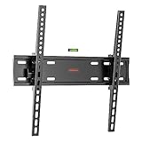 VonHaus TV Wandhalterung für 26'-55'-Bildschirme, Wandhalterung Fernseher mit Wasserwaage, Flach zur Wand, Neigfunktion, 45 kg Kapazität, Max. VESA 400x400 Wandhalterung