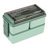 Bento-Box für Erwachsene, Kisstta Bento-Boxen für Erwachsene/Kinder, auslaufsichere Bento-Box für Erwachsene mit herausnehmbaren Fächern, Bento-Box-Lunchbox