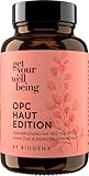 get your wellbeing by BIOGENA - OPC aus Traubenkernextrakt 400mg - Hautkomplex mit Zink & Biotin - 60 Kapseln - Antioxidativer Zellschutz - Nahrungsergänzungsmittel vegan & konservierungsstofffrei