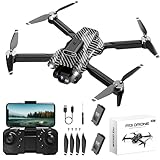 Drohne mit Kamera 4K, Bürstenloser Motor, 360°Flip, Headless Modus, WiFi, 5G Bildübertragung, Faltbar, One Touch Start/Stop mit 2 x 20 Minuten Batterien, Tragetasche,Kinderspielzeug Geschenk Drohne