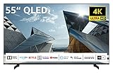 Toshiba 55QL5D63DAY 55 Zoll QLED Fernseher/Smart TV (4K Ultra HD, HDR Dolby Vision, Triple-Tuner, Bluetooth, Sound by Onkyo) - Inkl. 6 Monate HD+, schwarz