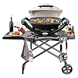GFTIME Tragbarer Grillwagen für Weber Q1000, Q2000 Series Gasgrills, Rollwagen für Blackstone 43cm, 56cm Tischgrillplatten, tragbarer Grillständer