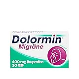 Dolormin® Migräne – zur Behandlung von Kopfschmerzen bei Migräneanfällen mit und ohne Aura – 20 Tabletten