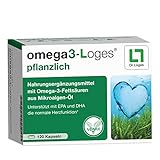 omega3-Loges® pflanzlich - 120 Kapseln - Nahrungsergänzungsmittel mit Omega-3-Fettsäuren aus Mikroalgen-Öl