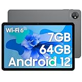 Blackview Tablet 10 Zoll 7GB + 64GB ROM(1TB TF), Android 12 Tablet, WiFi 6 Tablet, Quad-Core, Akku 6580mAh, 1280 * 800 HD+ IPS, Kamera 13MP+8MP, GMS Certified/BT5.0/OTG/Type-C