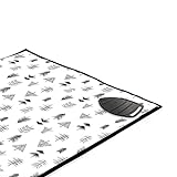 Encasa Homes Bügelmatte (Groß 120 x 70 cm) mit 3 mm Polsterung & Silikonbügel für Dampfbügeln auf Tisch oder Bett - Hitzebeständige Tischbügeldecke, bugeltischauflage bugelunterlage - Black Arrow