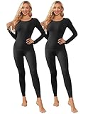 Ekouaer Thermounterwäsche Damen Skiunterwäsche Funktionsunterwäsche Warm Atmungsaktiv Ski Unterwäsche Set Thermo Unterwäsche Sportunterwäsche in Winter Herbst Schwarz+Schwarz M