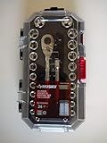 Husky 24-teiliger Steckschlüssel- und Ratschensatz 1/10.2 cm Antrieb SAE/MM