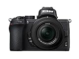 Nikon Z 50 KIT DX 16-50 mm 1:3.5-6.3 VR Kamera im DX-Format (20,9 MP, OLED-Sucher mit 2,36 Millionen Bildpunkten, 11 Bilder pro Sekunde, Hybrid-AF mit Fokus-Assistent, ISO 100-51.200, 4K UHD Video)