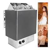 hKjPlvf Electirc Sauna Heaters, 3KW-6KW Stainless Steel Electric Sauna Heating Stove, Inner Control Dry Sauna Stove for Home Hotel Spa Steam Room, Timer: 0-180 Min, Temperature: 0-110℃,6KW
