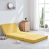 Tragbare Schaumstoff-Klappmatratze – 200 cm langes Einzel-Futon-Bodenbett, abnehmbarer Bezug, rutschfeste Unterseite, ideal für Gäste, Reisen und kleine Räume.