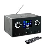 MEDION P85444 2.1 Internetradio mit Subwoofer (DAB+, UKW Radio, Spotify Connect, WLAN, Bluetooth, Streaming, Equalizer, Farbdisplay, USB, AUX, Wecker, Schlummerfunktion, Sleep Timer) Titan