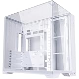 Lian Li O11 Vision Compact Gaming PC Gehäuse ATX Weiß - Midi Tower PC Gehäuse mit Tempered Glass, Grafikkarten bis 408 mm, bis zu 360 mm Radiatoren, White PC Case Stahl, Aluminium, Gehärtetes Glas